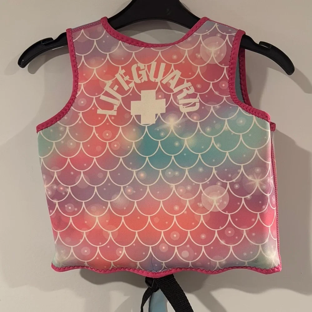 Mermaid Design Kids Swim Vest